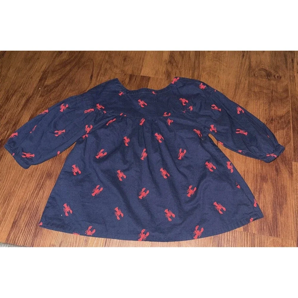 Old Navy Girls 4T Lobster Print Peasant Blouse